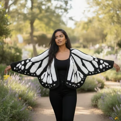 🔥LAST DAY SALE 49% OFF-🦋 Monarch Butterfly Crochet Cardigan👚
