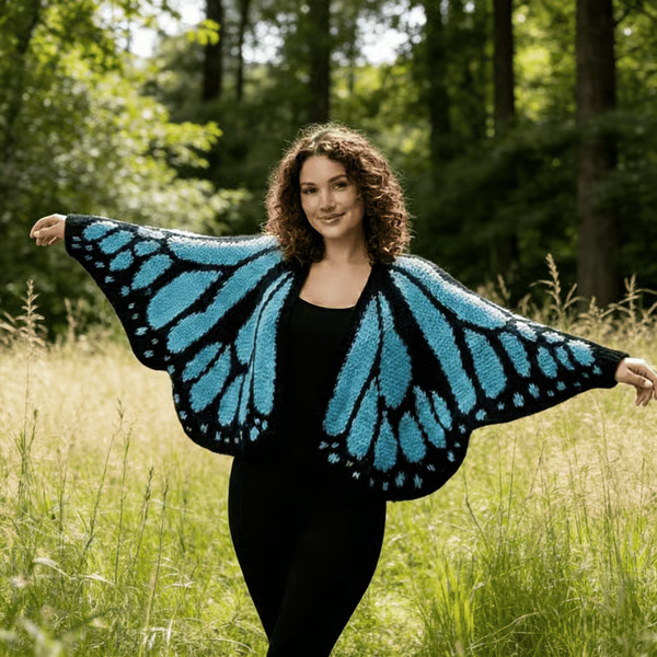 🔥LAST DAY SALE 49% OFF-🦋 Monarch Butterfly Crochet Cardigan👚