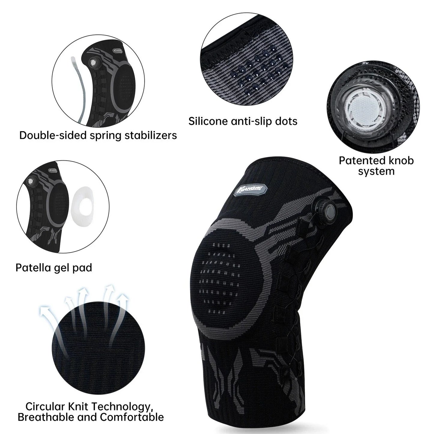 🔥Last Day 50% OFF - 🦵✨Professional Knee Brace With Patella Pad & Side Stabilizers🏃